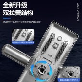 门锁配件 235眼距 多功能双活门拉手套装（无锁体锁芯）