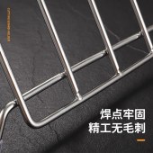 不锈钢加粗线条砧板架 菜板架 沥水置物架 四格砧板架 线粗6mm 4层 30*28*30cm