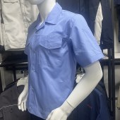 夏季工装 工作服 蓝色短袖衬衫 尺码下单备注