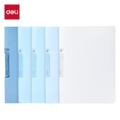 得力(deli) PP685 旋转A4抽杆夹渐变色拉杆夹 蓝色 5个/组