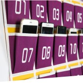 手机收纳挂袋 数字款 48格 手机存放布袋（颜色随机）