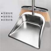 扫把簸箕组合 一体成型不锈钢扫把簸箕套装