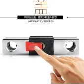 虎顿（HOTUN）A03-350 玻璃门U型锁双开门锁商铺办公室玻璃门锁C级 空间200-295mm