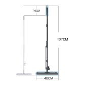 妙洁 宽40cm 平板拖把 免手洗拖地墩布 杆长137cm（1拖把+2布）
