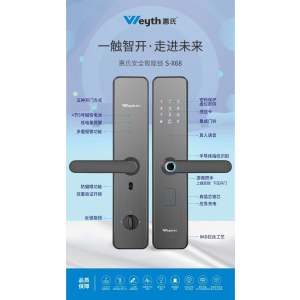 惠氏  S-X68 指纹锁黑色 （单位：个）