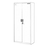久顺 JS-PF-017  对开铁门柜 铁皮柜卷柜文件柜 900*400*1850 驼灰色 单位：个