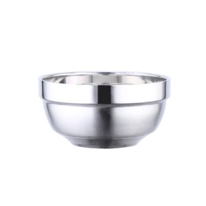 不锈钢碗 14cm 201钢 汤碗面碗饭碗 双层隔热 餐具面碗 单位 个