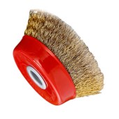 工拍档 角磨机木材打磨除锈去污抛光125型碗型钢丝轮 小红碗 5个装/组