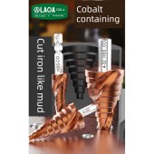 LAOA老A 宝塔钻含钴不锈钢开孔器木工钻头10阶 4-22mm LA160422