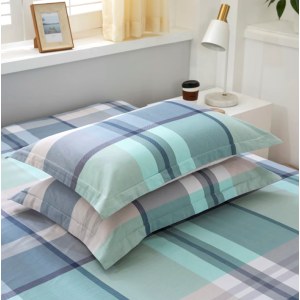 梦洁家纺 格调枕套 纯棉枕套 48x74cm 约单人枕芯套罩子 2个/组 单位 组