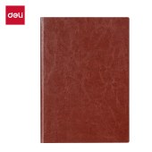 得力 6900-16 16K 皮面办公笔记本 四色可选（红、蓝、棕、黑）可定制