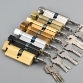 小70全铜锁芯 配5把钥匙 室内木门卧室房间执手门锁锁芯 长70*高28mm