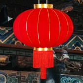 灯笼 直径800mm 绸布款 红书 含灯泡10w 线长2米 单位 个