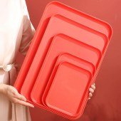 塑料托盘 43*30*1.8cm 红色 长方形托盘 单位 个