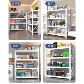 置物架 2000*1100*500mm 轻型4层货架金属架子 每层承重100kg 白色