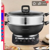 荣事达 电炒锅铸铁锅一体式 17L【一键保温】大开关38cm单笼 （单位：个）