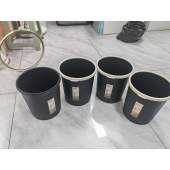 奇升 压圈垃圾桶 高28 直径25 黑色 单位 个