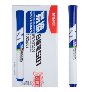 晨光 AWMY2201 易擦白板笔 S01 蓝色 单头 10支/盒 单位 盒