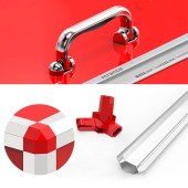 投票箱 X-360全红款 不透明选举箱铝合金包边带锁选票箱360*200*380mm