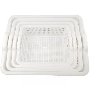 漏筐 540*425*170mm 塑料篮子沥水筐厨房菜筐 白色