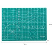 得力 78400 A4耐用PVC切割垫板 30*22cm 桌垫/鼠标垫/书写垫板 可水洗 绿色 单位 个