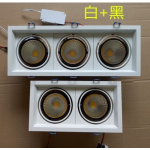 斗胆灯 3*7w 孔34*12 LED射灯 白黑色 豆胆灯 单位 个