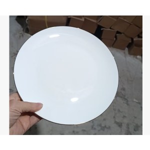 旺勇  骨瓷陶瓷盘 浅盘 一圈金边 直径23cm  高度2.1cm (单位：个)
