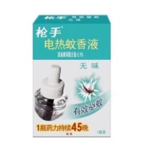 枪手 电热蚊香液 无味 单水 45ml