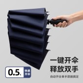 天堂伞雨伞 全自动一键全收加大号 三折黑胶折叠 125CM 12骨 颜色下单备注 （单位：把）